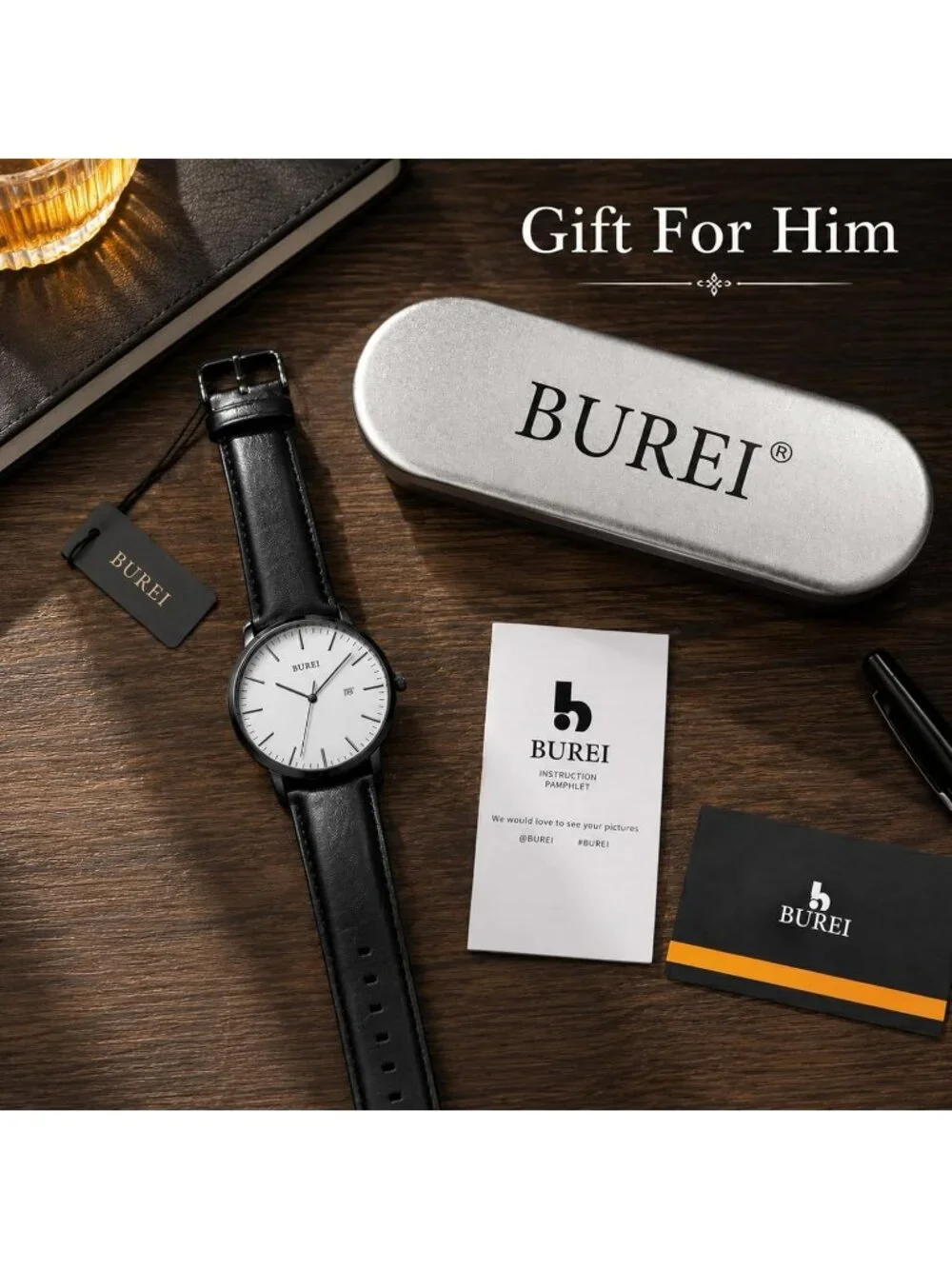Men's White Ultra Thin Minimalist Analog Waterproof Casual Classic Wrist Watch